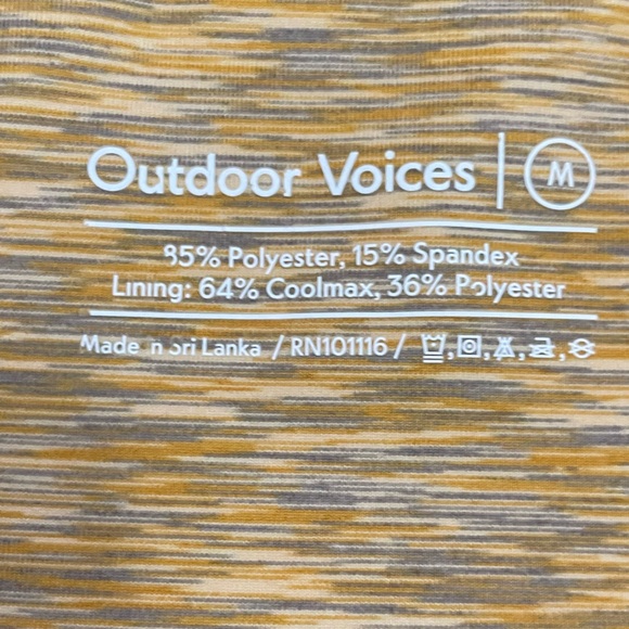 Outdoor Voices Flow Freeform 7/8 Leggings Sunset Yellow/Gray Workout Gym Medium - Picture 8 of 12